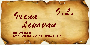 Irena Lipovan vizit kartica